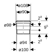 Raccord Geberit sur PVC Ø 90-100 359.144.11.1
