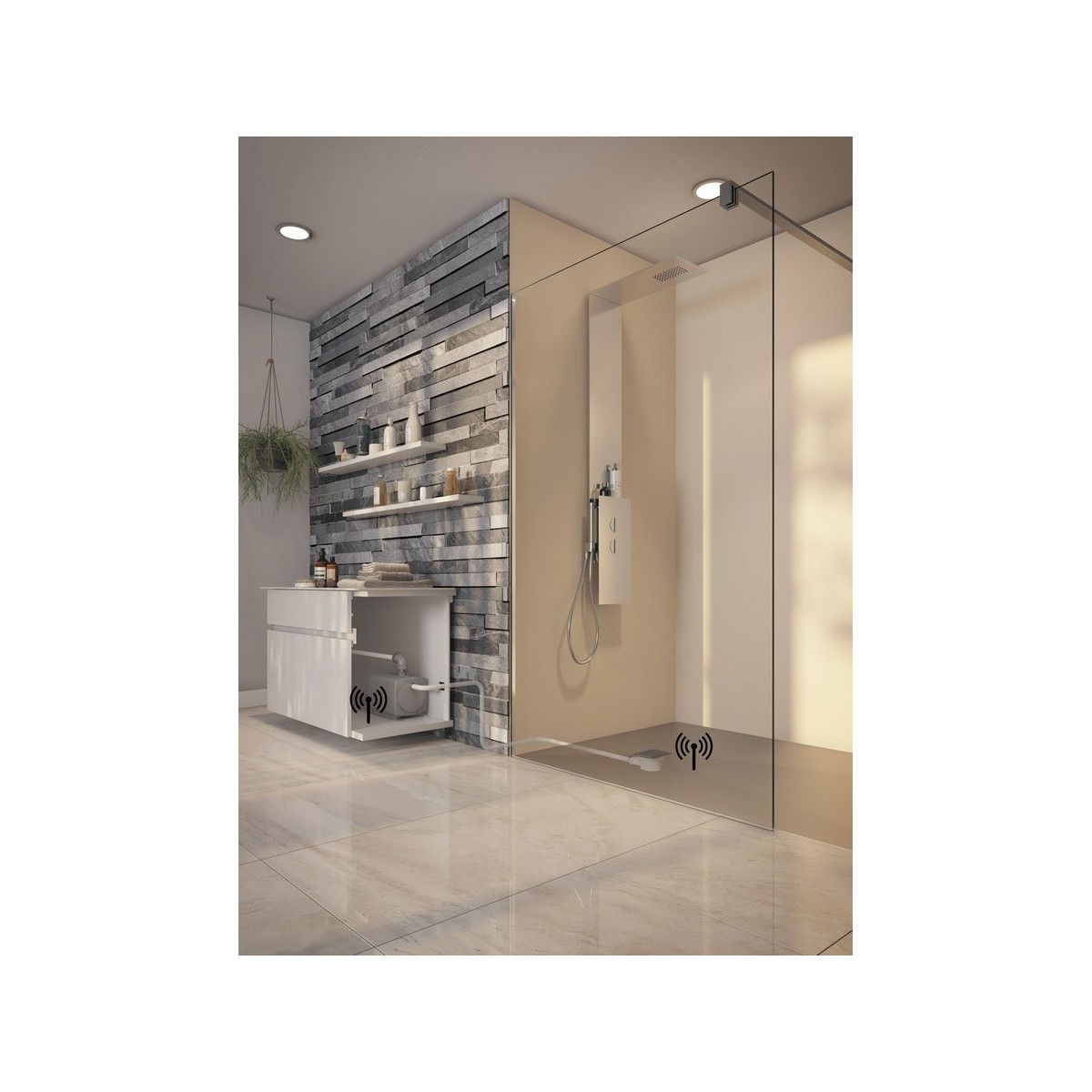 Pompe relevage douche plain-pied Kinefloor+ Watermatic
