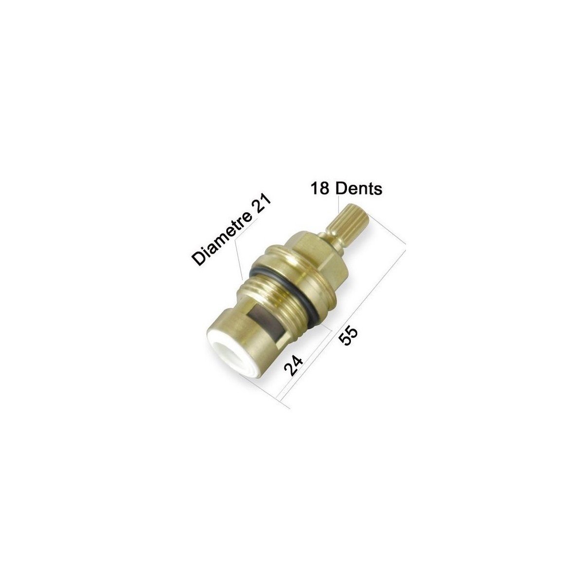 Tete ceramique 1/2 tour ancien modele 18 dents - CRISTINA ONDYNA PD00186