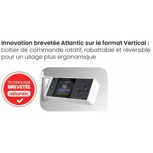 BOITIER ATLANTIC Radiateur vertical électrique fonte Nirvana plus connecté blanc