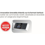 BOITIER ATLANTIC Radiateur vertical électrique fonte Nirvana plus connecté blanc