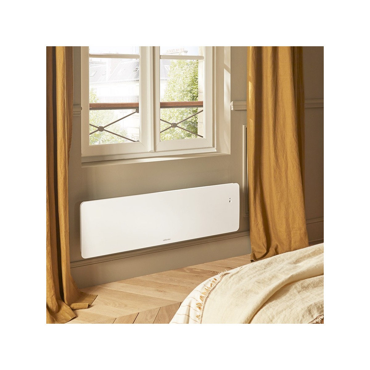 Radiateur Plinthe Fonte NIRVANA + 750W Blanc - Atlantic 529935