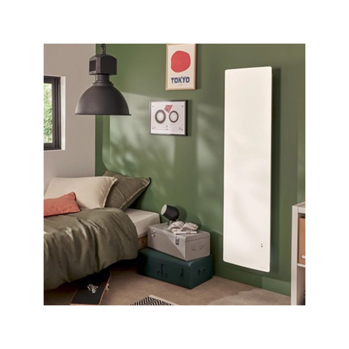 Radiateur électrique vertical connecté AGILIA+ 1000W - ATLANTIC 518419