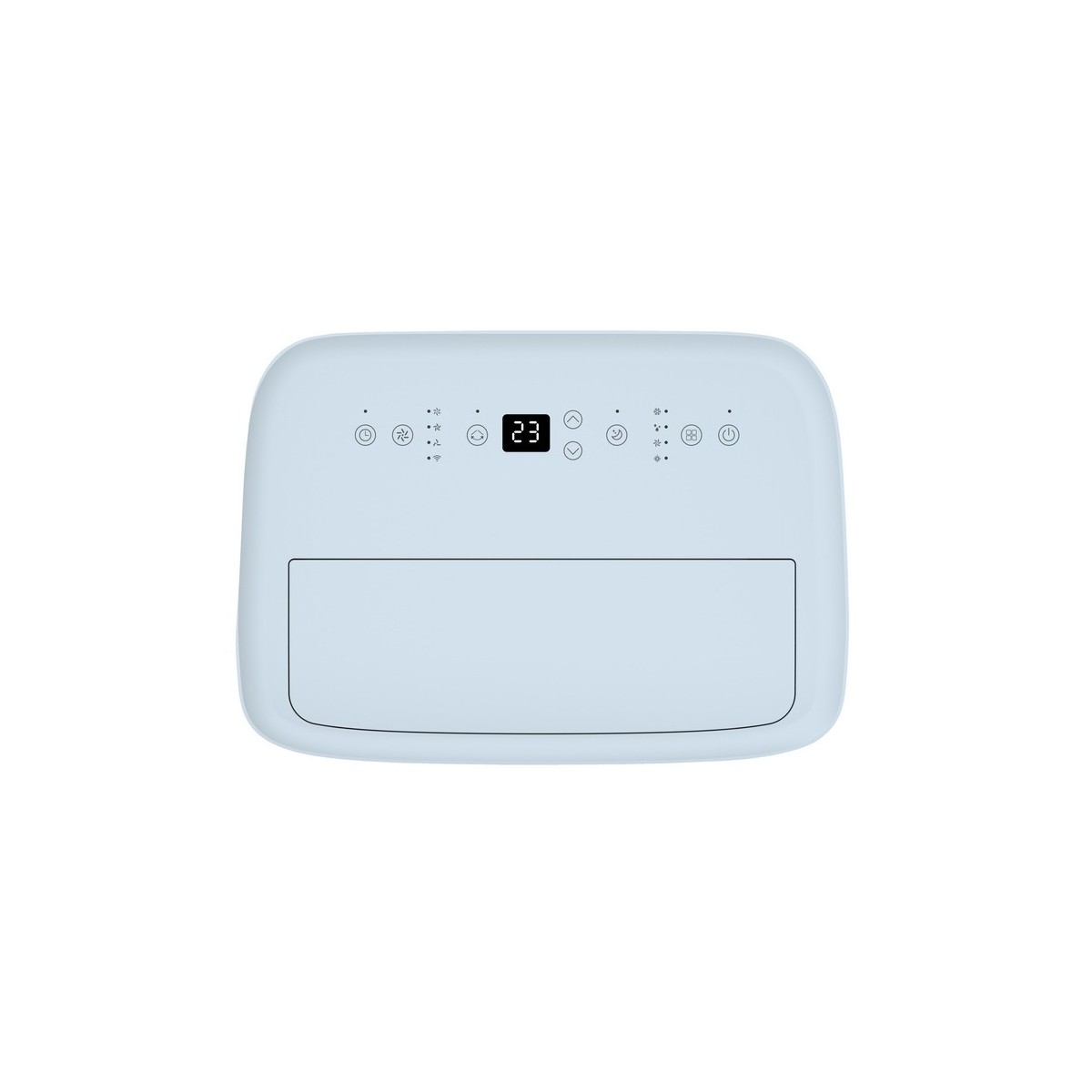 Haut du Climatiseur mobile réversible WiFi ELITE PLUS 3,54 kW 13000 BTU blanc – ARGO 398400042