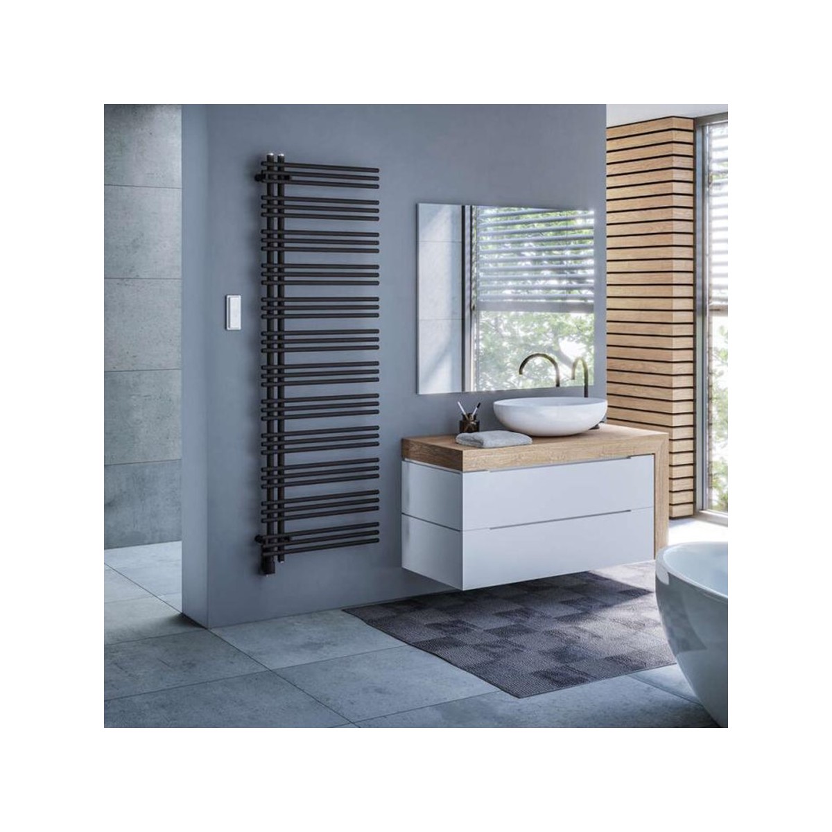 Sèche-serviette ACOVA MANAVA asymétrique gauche électrique