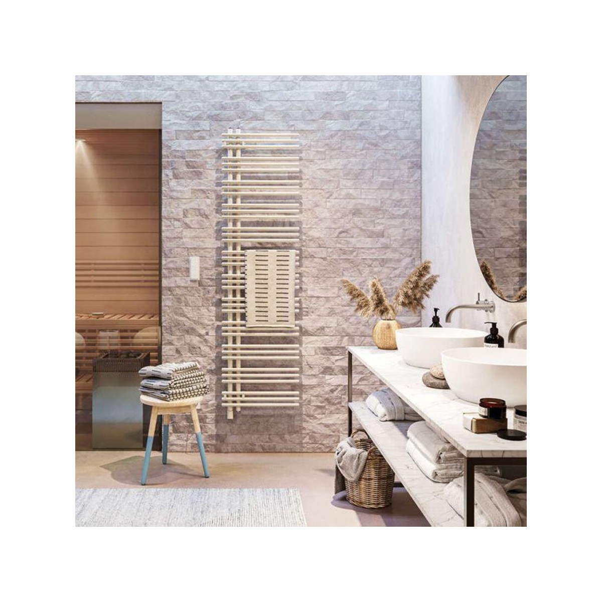 Sèche-serviette ACOVA MANAVA asymétrique gauche électrique 300W IHD