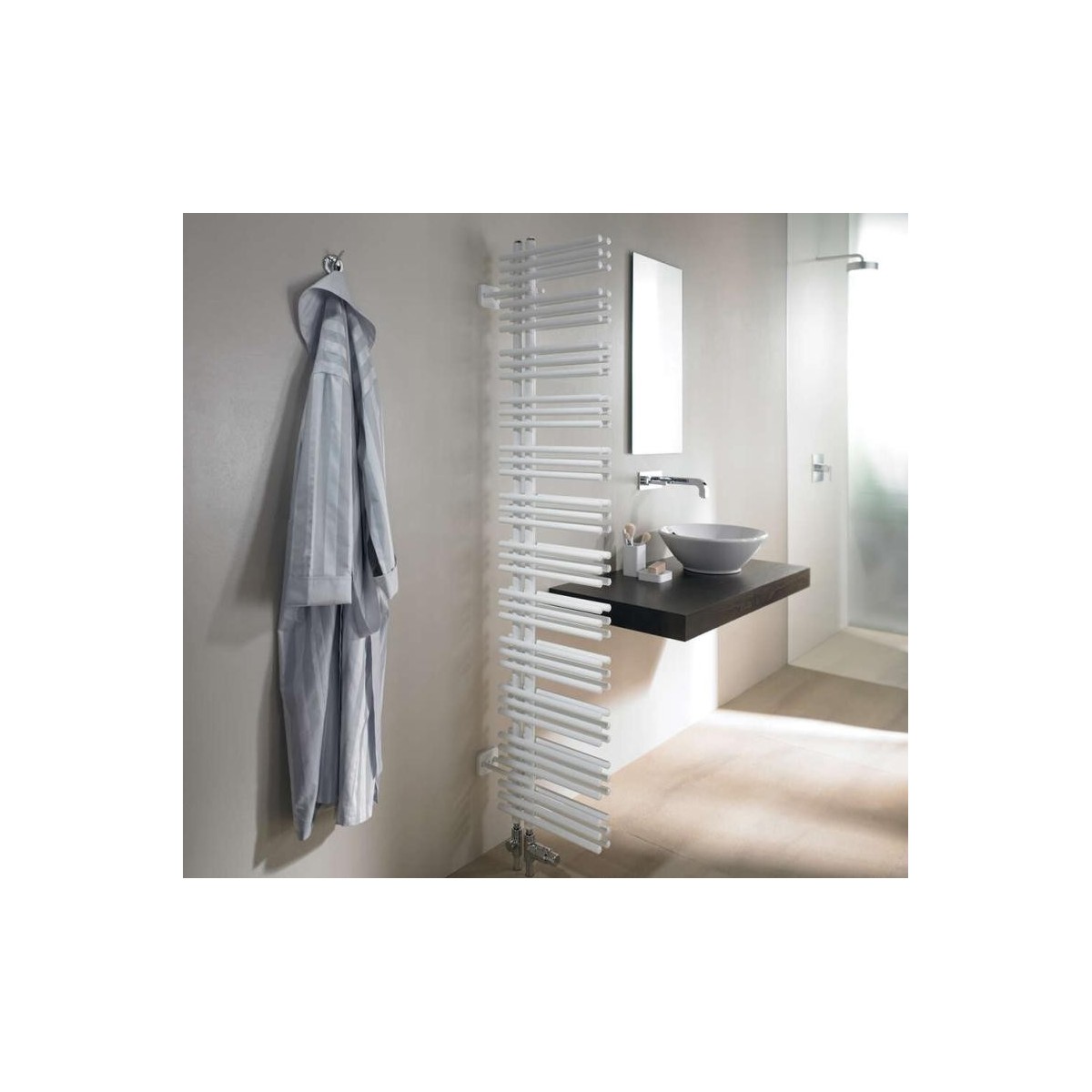 Sèche-serviette ACOVA eau chaude MANAVA asymétrique réversible simple ou double epaisseur version claustra