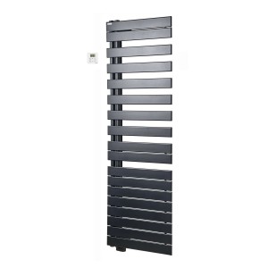 Sèche-serviette ACOVA Fassane Spa Twist asymétrique à gauche electrique 750W Black Matt 0557 TFLT075-055/GFC0557
