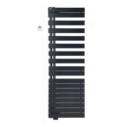 Sèche-serviette ACOVA Fassane Spa Twist asymétrique à gauche electrique 750W Black Matt 0557 TFLT075-055/GFC0557