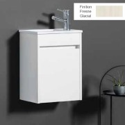 Ensemble meuble lave-mains et vasque Fresne Glacial - ARMOBANY MI4030F