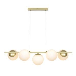 Suspension LILLY 5 spot Métal Laiton E14 - NORDLUX 2612623035 