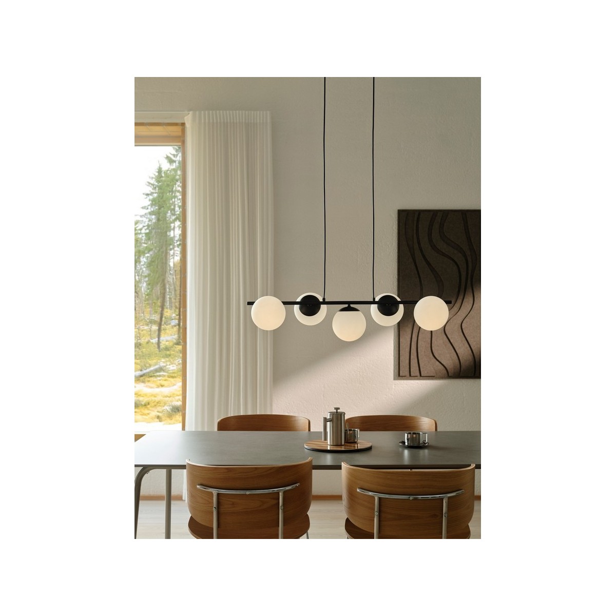 Suspension LILLY 5 spot Métal Noir E14 - NORDLUX 2612623003 