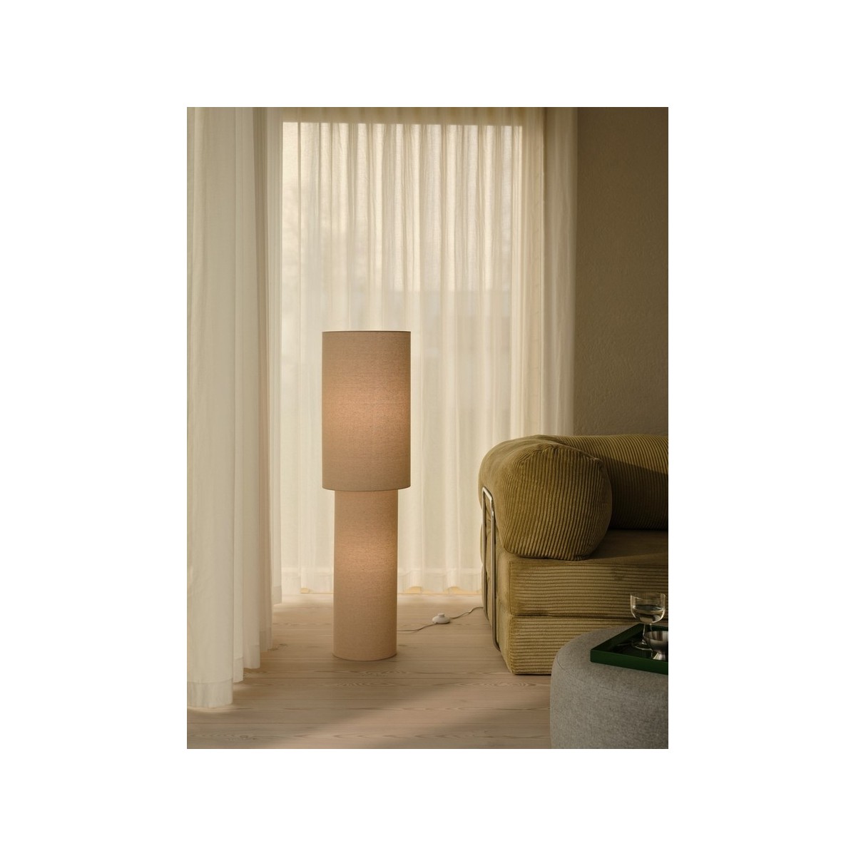 Lampadaire IZARA 110 Textile Beige E27 - NORDLUX 2612924009 