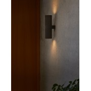 Applique murale double KYKLOP Ripple Maxi Métal Noir E27 - NORDLUX 2618231003 