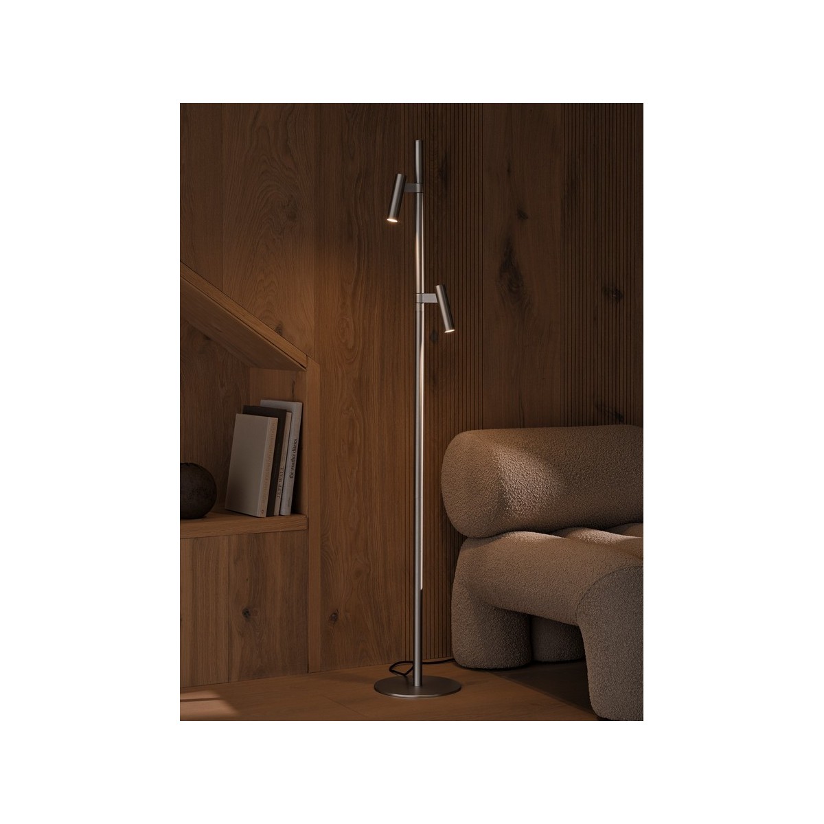 Lampadaire Makoto Aluminium Chrome satiné G9 - DESIGN FOR THE PEOPLE 2620094033 