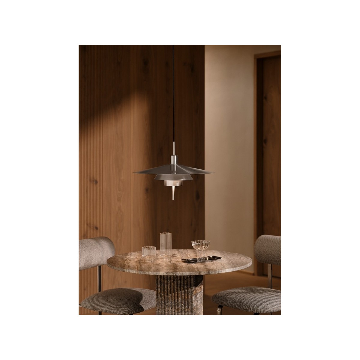 Suspension Latika Métal Chrome brossé E27 - DESIGN FOR THE PEOPLE 2620133033 