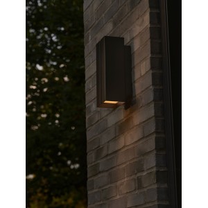 Applique murale double Clarini Métal Seaside noir E27 - NORDLUX 2618151203 