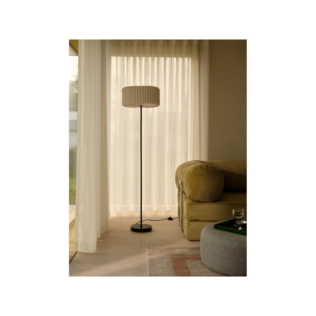 Lampadaire VIVIENNE Textile Noir E27 - NORDLUX 2612284003 