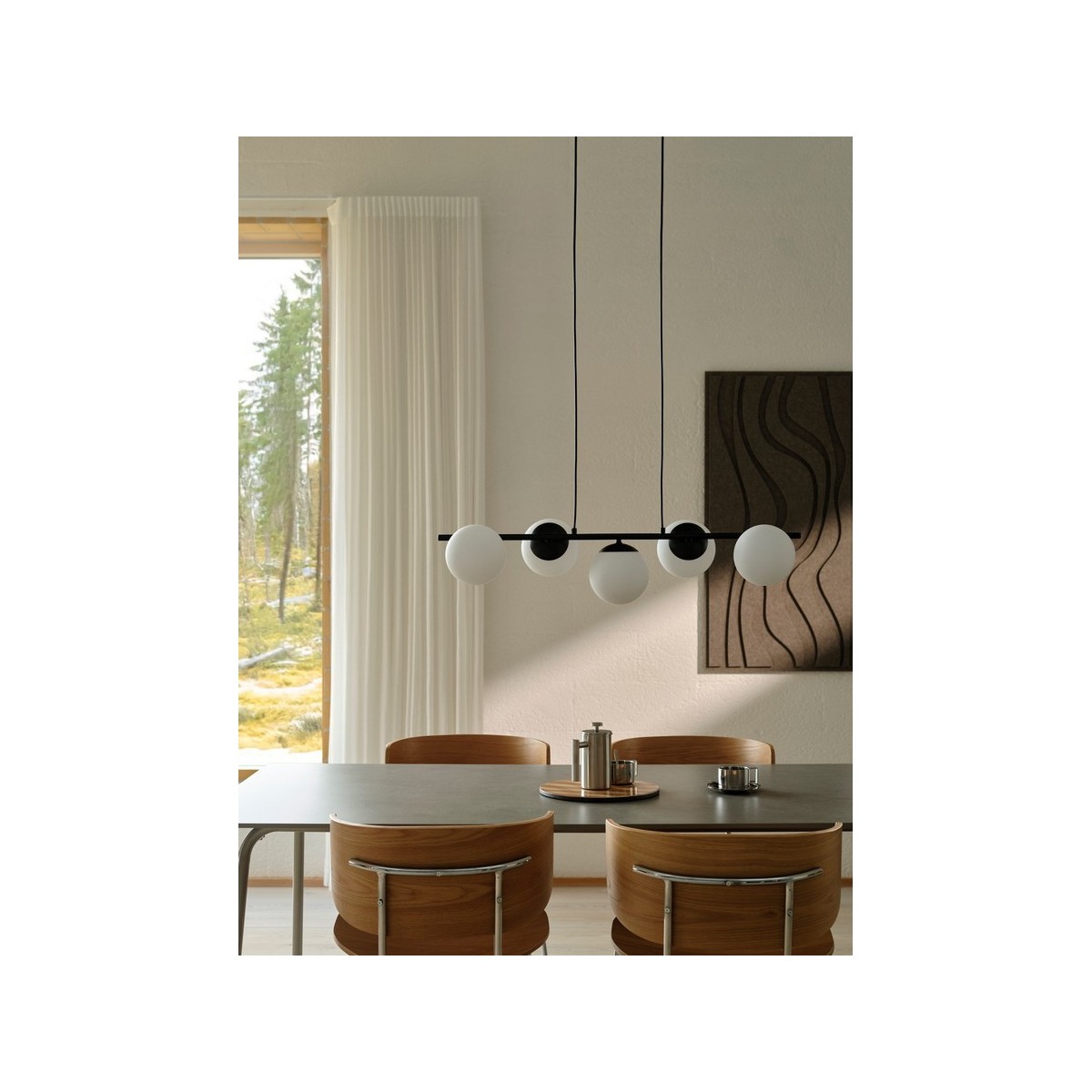 Suspension LILLY 5 spot Métal Noir E14 - NORDLUX 2612623003 
