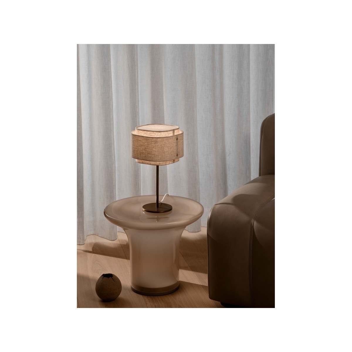 Lampe à poser TAKAI Textile Beige E27 - DESIGN FOR THE PEOPLE 2620015018 