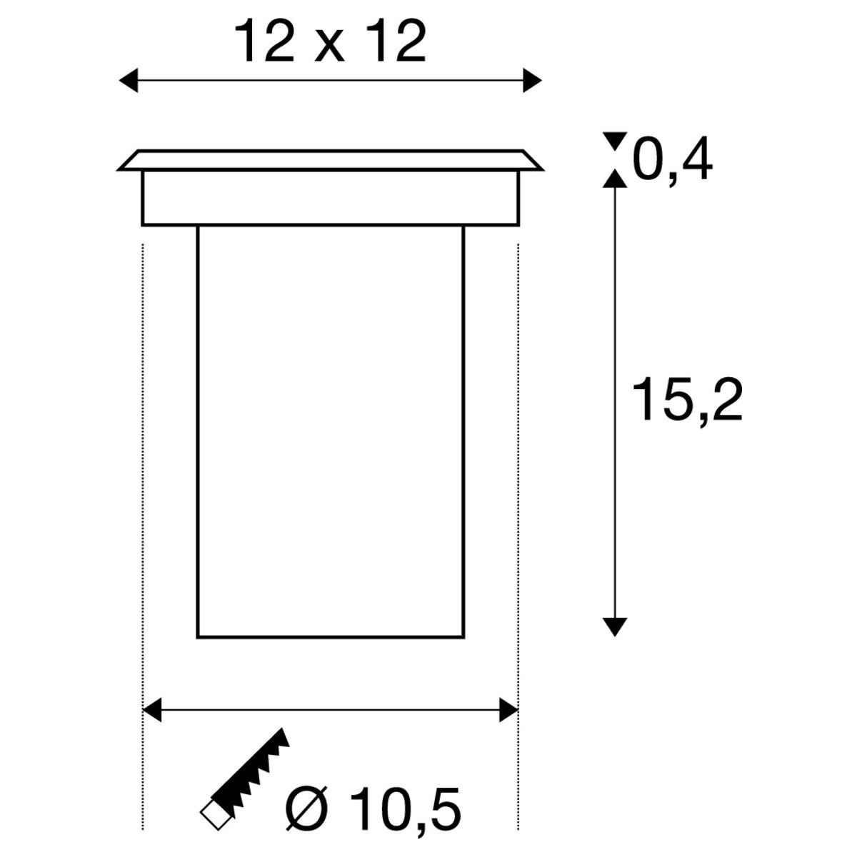 Encastrés sol extérieur 230V SLV SOLASTO carré encastré de sol