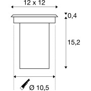 Encastrés sol extérieur 230V SLV SOLASTO carré encastré de sol