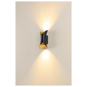 Applique extérieure LED MODELA up/down 2700 K PHASE noir/or - SLV 1007807