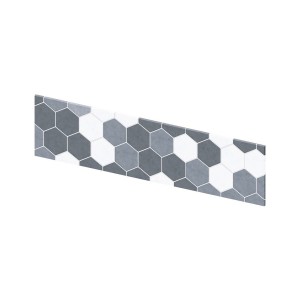 Crédence murale Kinewall Crédence 3 mm 121x30 tomette camaïeu gris - KINEDO CM00312 