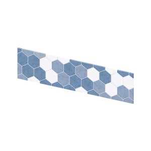 Crédence murale Kinewall Crédence 3 mm 121x30 tomette camaïeu bleu - KINEDO CM00212 