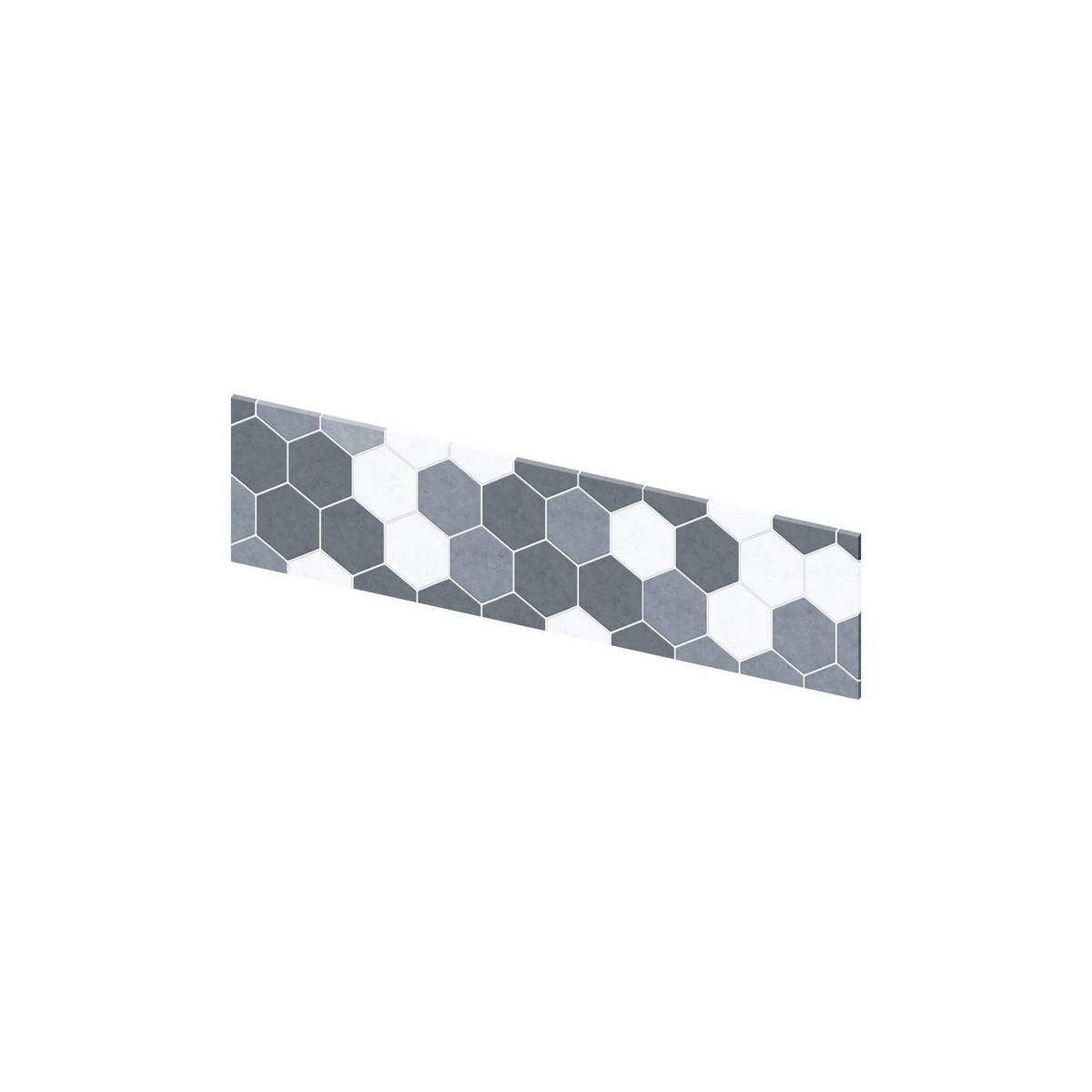 Crédence murale Kinewall Crédence 3 mm 121x30 tomette camaïeu gris - KINEDO CM00312 