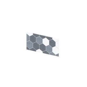 Crédence murale Kinewall Crédence 3 mm 61x30 tomette camaïeu gris - KINEDO CM0036 