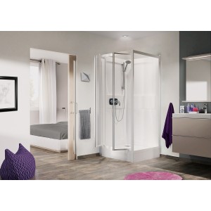 Cabine Kineprime 3 80 2P Bas Transparent Meca - KINEDO CA592MTN 
