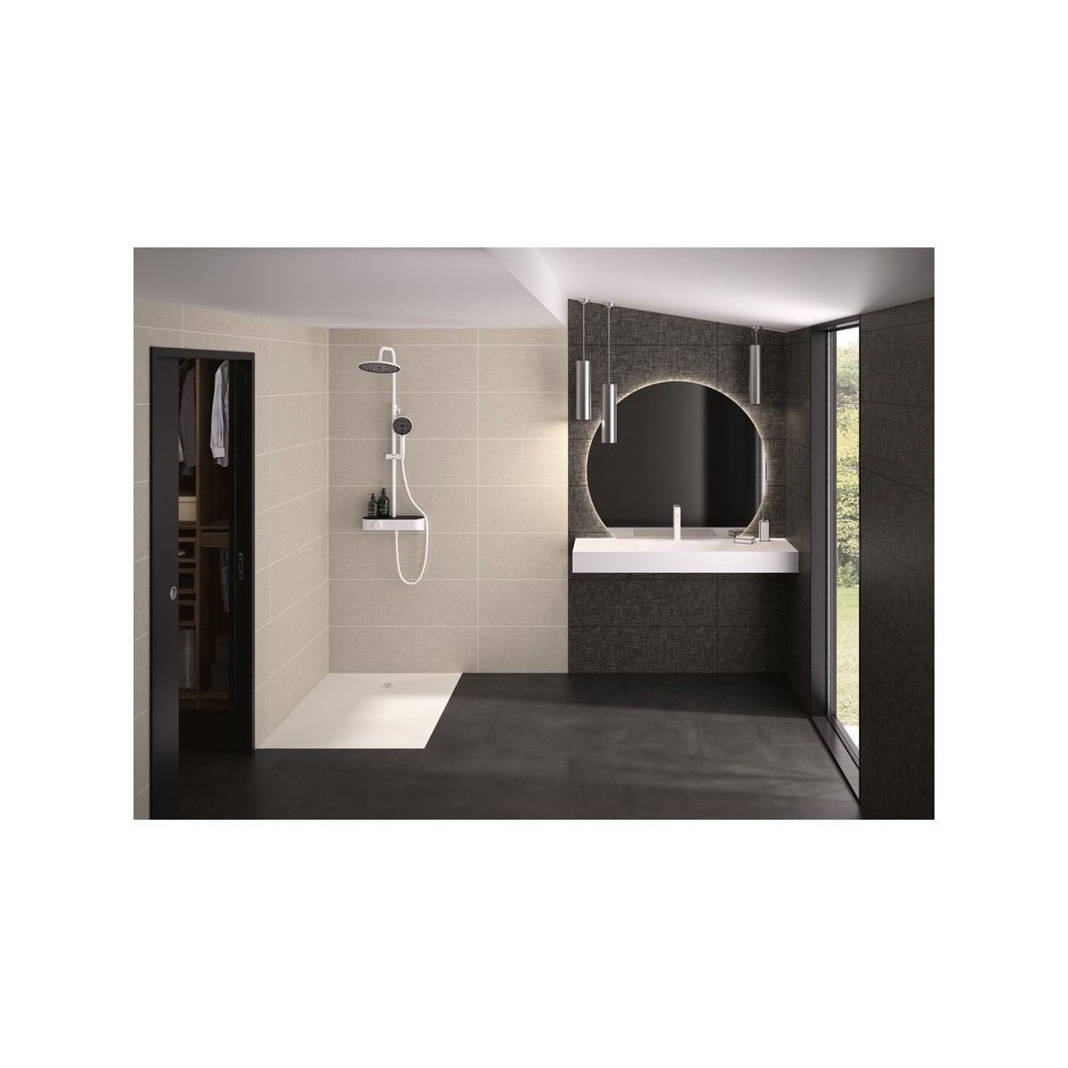 Colonne Aquanova thermostatique finition blanc mat - KINEDO CD366 