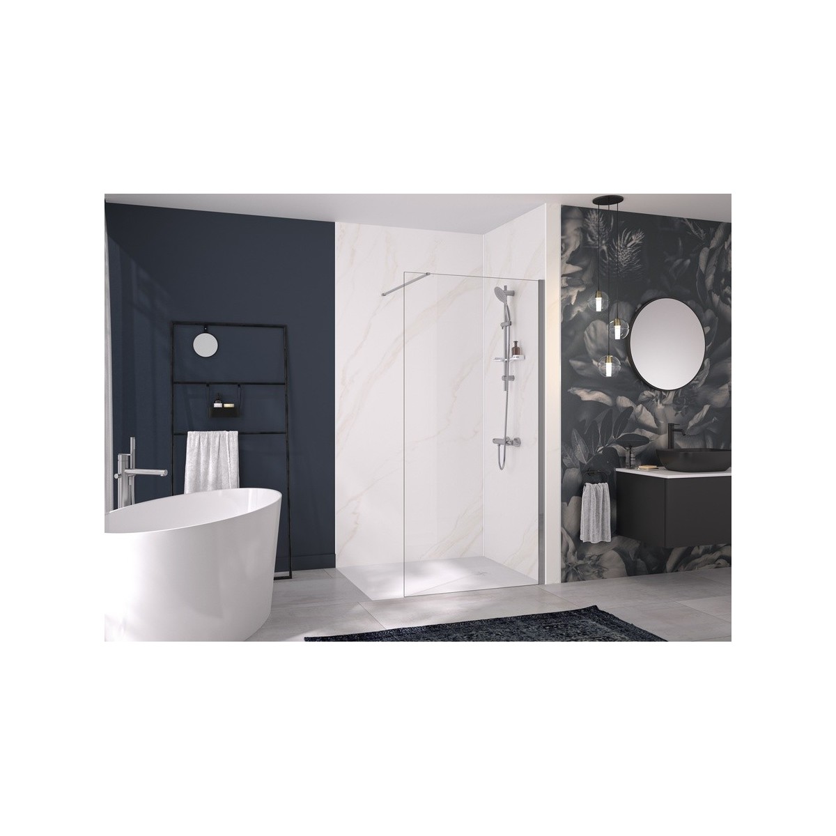 Integra Design 100X250 décor marbre mordoré profilé blanc - KINEDO IN1-113-B-R1-NX7 