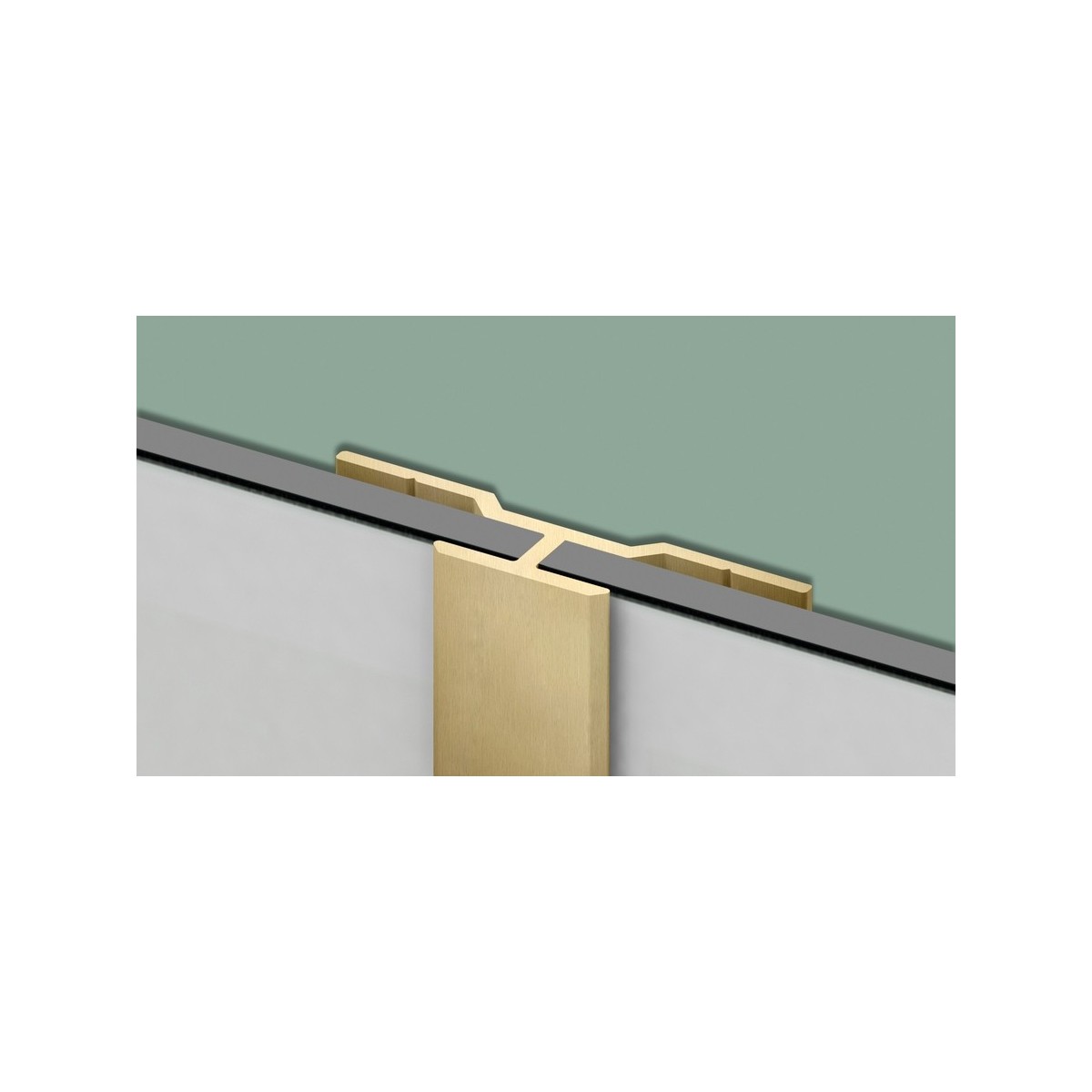 Profilé en H or brossé montage en alignement Kinewall Design 250 cm - KINEDO KINWALL250HD 