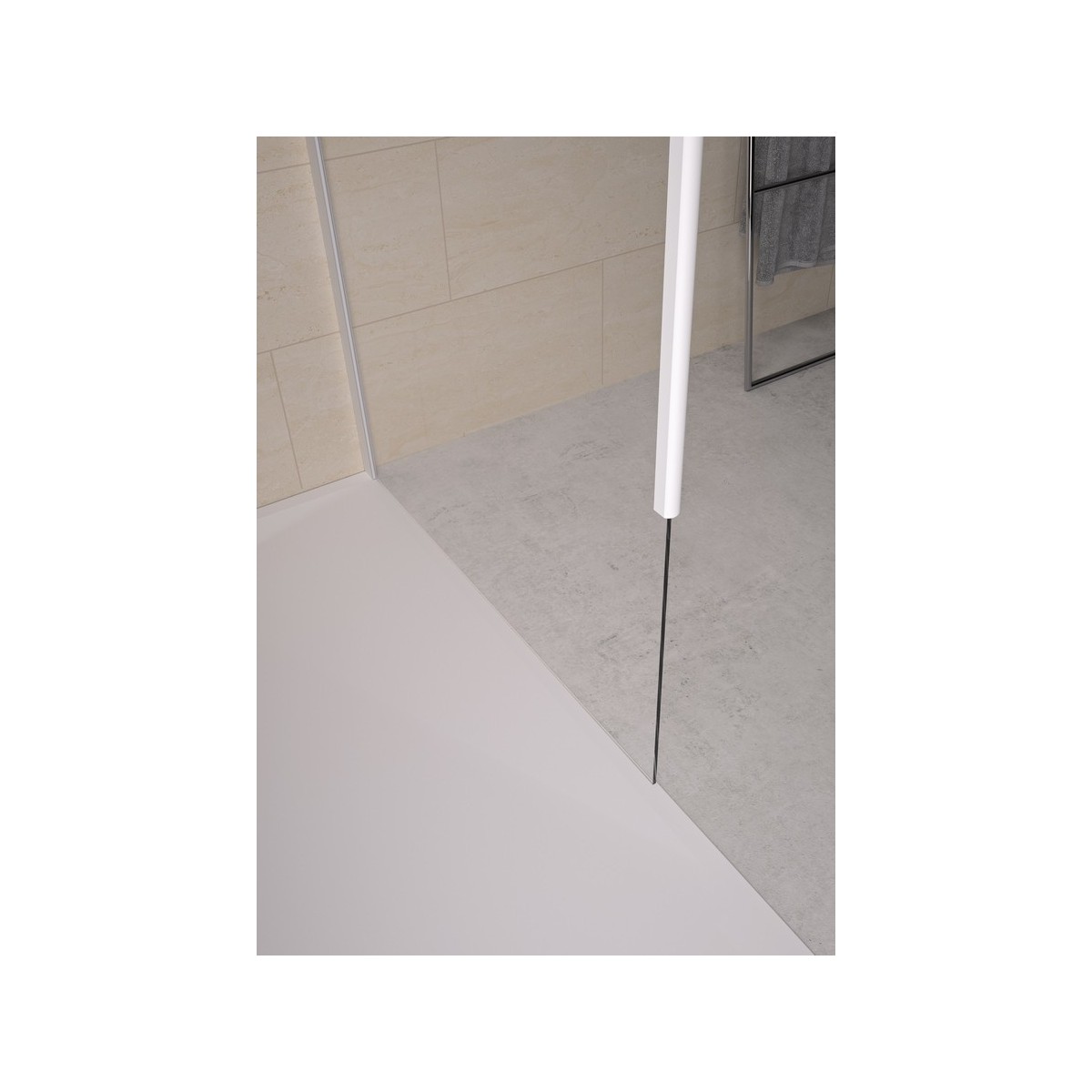Mât fixation plafond blanc grainé - KINEDO MAT017 