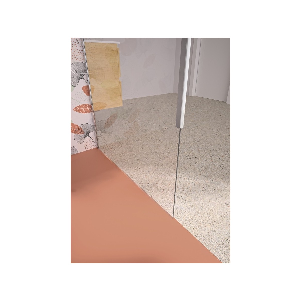 Mât fixation plafond chromé - KINEDO MAT018 