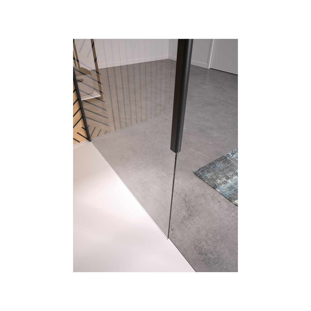 Mât fixation plafond noir mat - KINEDO MAT019 