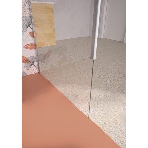 Mât fixation plafond chromé pour verre 6 ou 8 mm - KINEDO MAT021 