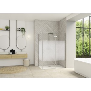 Paroi Smart Design P Charnières ss seuil pour P+F 130 chromé cosmos droite - KINEDO PA1615CCOED 