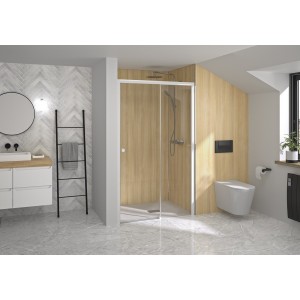 Paroi Supra C ss 100 blanc transparent droite - KINEDO PA2220BTND 