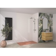 Paroi Solo 6+ verre 6mm transparent 50 cm H200 cm chromé - KINEDO PA2410CTNE 