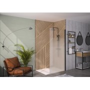 Paroi Solo 6+ verre 6mm cosmos XL 60 cm H200 cm noir mat - KINEDO PA2411NCOXE 
