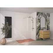 Paroi Solo 6+ verre 6mm transparent 70 cm H200 cm chromé - KINEDO PA2412CTNE 