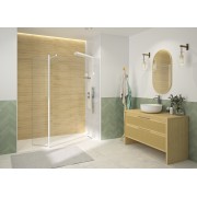 Volet pivotant pour paroi walk in Solo 6 blanc mat - KINEDO PA2490BTN 