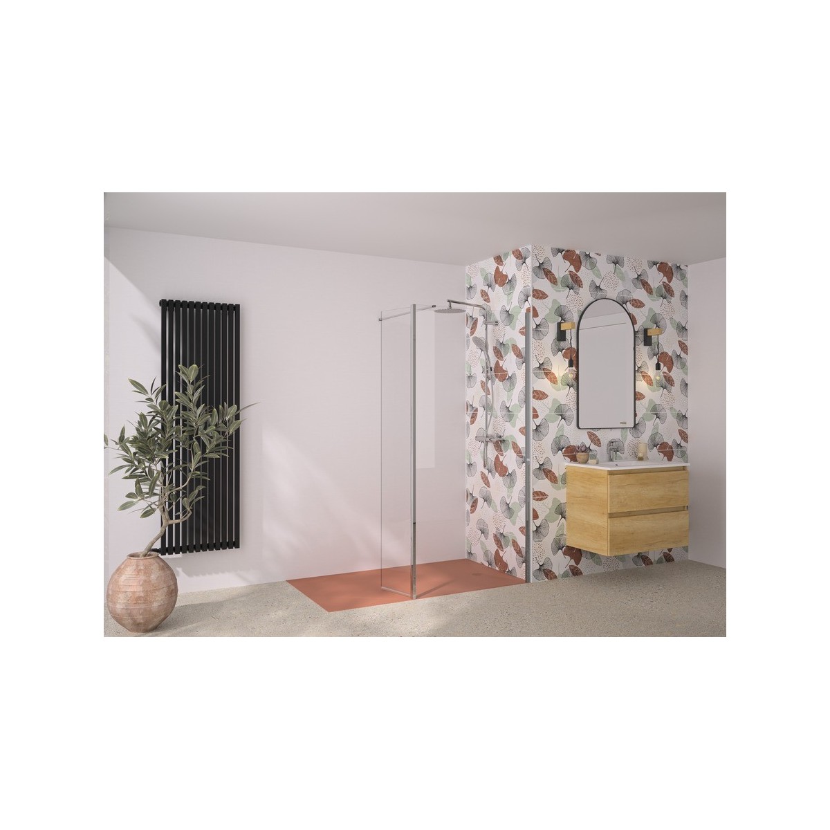 Volet pivotant 35cm pour Solo 6+ chromé transparent - KINEDO PA2495CTNE 