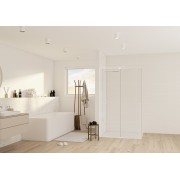 Paroi walk in Solo C coulissante 8mm 120 cm blanc mat transparent - KINEDO PA2530BMTNE 