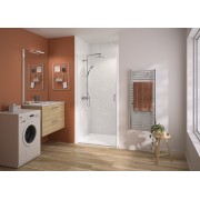 Paroi Smart Express+ pivotante sans seuil 6mm 160 cm H200 blanc - KINEDO PA2705BTNE 