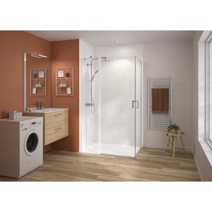 Accès d'angle Smart Express+ 6mm 120x90 cm H200 blanc - KINEDO PA2740BTNE 