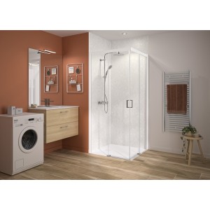 Accès d'angle Smart Express+ 6mm 90 cm H200 blanc - KINEDO PA2771BTNE 
